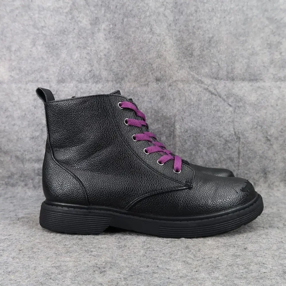 Art Class Shoes Kids 5 Boots Combat Biker Classic Lace Up Zip Black Casual Girls